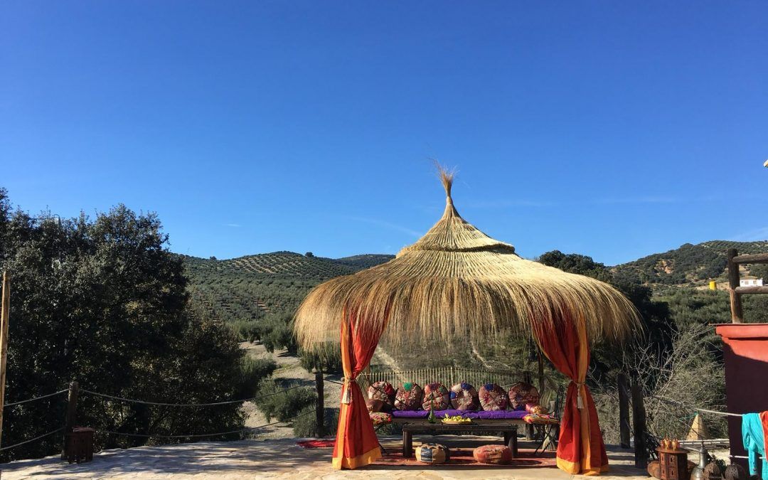 Pérgola de Carrizo en Montefrio Granada